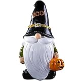 Lustig Gartenzwerg Wetterfest Figur 29cm Halloween Kürbis Kobold Ornamente Garten Rasen Gartenzwerge Figuren Ornamente für Märchengärten, Rasendekorationen, Innen und Außenb