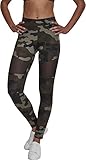 Urban Classics Damen Ladies Camo Tech Mesh Leggings, woodcamo/blk, L