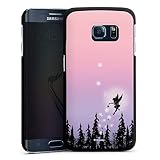 DeinDesign Hard Case kompatibel mit Samsung Galaxy S6 Edge Schutzhülle schwarz Smartphone Backcover Disney Tinkerbell Offizielles Lizenzproduk