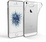 Cracksin Schützhülle Kompatibel mit iPhone 5 / 5S / SE Ultradünn 1mm Durchsichtig Transparent TPU silikon Antikratzt Handyhülle Full Edges Case C