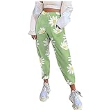 Lomelomme Damen Freizeithose Sommer Lange Hose Lose Yogahosen Leicht Luftige Sommerhose High Waist Elastisch Breite Beinhosen Haremshose Hippie Hose Baggy H