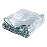 Transparente Regentuch Plane Verdickt Weiches Glas Leinwand Saftige Regenschutz Isolierung Einfaches Falten Schuppen AußEnfensterbank Regenschutz(1x1m(3.3x3.3ft))