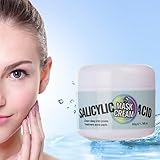 Lubudup 50g Salicylsäure-Gesichtsschutzcreme zum Verkleinern der Poren und zur Feuchtigkeitspflege Anti-Aging Gesichtscreme für jeden Hauttyp