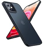 TORRAS Unzerstörbar für iPhone 12 Mini Hülle (Echte Militärschutz Aber Sehr Dünn) Leicht Transparent Matte Handyhülle iPhone 12 Mini High-End Samtige Berührung Schutzhülle iPhone 12 Mini Case Schw