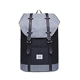 KAUKKO Rucksack Damen Herren Schön und Praktisch Daypack mit Laptopfach für 14' Notebook für Ausflüge, Uni, Schule, 18L