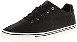 Polo Ralph Lauren Herren Hanford Western Leather Fashion Sneaker, schwarzes Leder, 39.5 EU