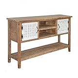 QINJIE Prägnantes Holz-Sideboard, moderner Vintage-Konsolentisch im Landhausstil, für Küche, Flur, Wohnzimmer, Küche, Aufbewahrungs-Sideb