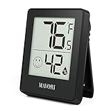 MAVORI® Thermometer Hygrometer digital - Temperaturmessgerät und Luftfeuchtigkeitsmessgerät innen mit Raumklima-Indikator - Raumthermometer und Hydrometer mit präzisen Messw