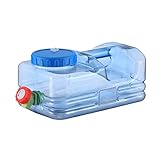 ProsperveilUK Wasserkanister,5-15L Wasserbehälter mit Hahn,Wassertank Camping mit Griffen,Wasserspender mit Wasserhahn,Trinkwasserkanister Camping,Getränke Wasserkanister,Lebensmittelecht (5.5L)