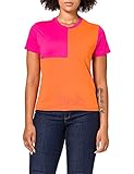 FILA Damen Women Panchali Cropped Tee T-Shirt, Mandarin orange-beetrot Purple, XL