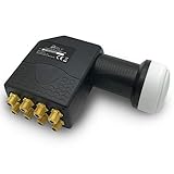 UHD Octo LNB ARLI Sat Digital 4K 0,1 dB Ultra HD direkt Anschluss 8 Fach Teilnehmer vergoldet kontakte Anschluss ausziehbare Wetterschutz Universal Lmb Kopf Anlage Satelliten Antenne High Band G