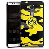 DeinDesign Silikon Hülle kompatibel mit Huawei Ascend Mate 7 Case schwarz Handyhülle BVB Borussia Dortmund Fanartik
