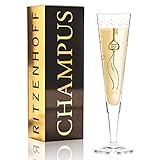 RITZENHOFF 1070259 Champus Champagnerglas, Kristallglas, Gold, Platin, Schw