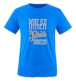 Comedy Shirts - Darf ich Ihnen das Tschüss anbieten? - Herren T-Shirt - Royalblau/Weiss-Gelb Gr. XXL