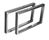 CHYRKA® Kufengestell Tischgestell Edelstahl 201 40x20-200 Rahmentisch Tischkufe Tischuntergestell (200x300 cm - 1 Paar)