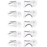 Eyeliner Stencil, Eyeliner Schablone, Eyeliner Vorlage, 10 Stück Lidschatten Guide Pinsel und Smokey Cat Shaping Eye Liner Schablone, Quick Eye Make-up-Tool-Set (white)