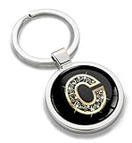 Biomar Labs® Schlüsselanhänger Buchstabe Metall Keyring Buchstaben Initialen Alphabet Autoschlüssel Geschenk Metall-Schlüsselanhänger Schlüsselbund Edelstahl Gold C, KK 55