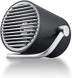 Fancii Kleiner USB Ventilator Ultra Leise - Mini Tischventilator Lüfter mit Doppelturboblättern für den Schreibtisch, Zuhause, Büro und Zimmer (Schwarz)