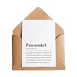 Patenonkel: Karte mit Umschlag – Patenonkel D
