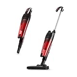 oneConcept Duster Staubsauger, Cyclonic-Filter-System, Volumen Staubbehälter: 1,5l, 600W, Energieeffizienzklasse A, geringes Gewicht, HEPA-Filter, inklusive Boden- und Fugendüse, rot/schw
