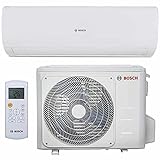 BOSCH Climate 5000 RAC Split Klimaanlage 5,3 kW 18000 BTU, für bis zu 60 qm, Invert Klimagerät Split, A++ Kühlen, A+ Heizen, inkl. MontageSet, Kältemittel R32, Fernbedienung