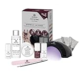 alessandro Striplac Peel or Soak -VEGAN- Starter Kit – LED-Nagellack Set – Velvet Red - Für perfekte Nägel in 15 M