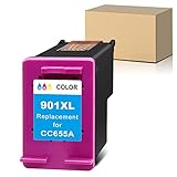 Sunnieink Remanufactured Kompatibel für HP 901XL 901 XL Druckerpatronen für HP OfficeJet 4500 J4680 J4580 G510a G510b G510g G510h G510n J4524 J4525 J4535 (1 Farbig)
