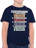 Statement Sprüche Kinder - Der perfekte Tag - Zocken - Weiß - 164 (14/15 Jahre) - Dunkelblau - Rundhals - F130K - Kinder Tshirts und T-Shirt für Jung