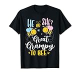 Er oder sie Great Grampy Tto Bee Baby Gender Reveal Party T-S