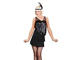 Widmann – Kostüm 20er Jahre Roaring Charleston, Kleid, Stirnband mit Feder, Flapper, 20er Jahre, Lady, Mottoparty,