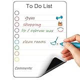 To Do Liste Magnetisch A5 fuer Kuehlschrank - Magnet To Do Liste Kuehlschrank - Klein Whiteboard To Do List - Magnettafel To Do Liste - Planer To Do Liste Tafel Abwischbar - To Do Planer Abwischb