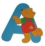 Bieco - Holzbuchstabe A, blau, Bär Desig