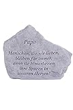 Vidroflor Gedenkstein Papa. aus Steinguss 18 x 14 cm Grabschmuck