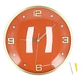 KASD Wanduhr, Dekoruhr Vollkupferrahmen Dreidimensionale Figuren für Büro für Arbeitszimmer für Schlafzimmer für Zuhause Wohnzimmer(JY-81027 orange Einzeluhr (groß))