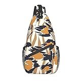 Schultertasche, Brust-Rucksack, gemischt, Leopardenmuster und gestreifte Zebra-Haut, lässiger Tagesrucksack, Schultertasche, leicht, Anti-Diebstahl, Outdoor, Sport, Reisen, W