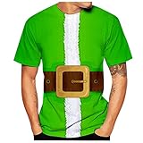 Zhiyao Weihnachten Herren T-Shirt Geschenke Männer WeihnachtsShirt Sankt EL Pullover Weihnachtsmann Cosplay Kostüm Streetwear GötterGeschenk I