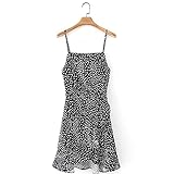 MWLSW Sommer Frauen Kleid Sling Ärmelloses Partykleid Dot Ladies Dress Gedruckt Elegant Girls Fashion Beach Casual Outfits-XL