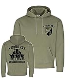 Copytec 1 JgBtl 292 Donaueschingen Jägerbataillon Kompanie Wappen Einheit Hoodie #19735, Größe:XL, Farbe:O