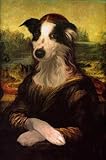 Abstraktes Haustier Tierkopf Mona Lisa Spleißen Porträt Corgi Dackel Hund Leinwand Malerei Wand Poster Drucke Schlafzimmer Wohnzimmer Büro Studio Home D