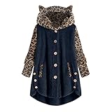Ski-Overall Damen Wasserdicht Winddicht Schnee Skianzüge Einteiliger Verdicken Warm Skianzug Pelzkragen Softshellmantel Overall mit Hoodies für Winter Outdoor Skifahren Snowboard Sport, navy, 50