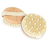 Körperbürste Trockenbürste Badebürste Massagebürste 100% Naturborsten zur Trockenbürsten Massage, Lymphdrainage gegen Cellulite (Dry Brush)