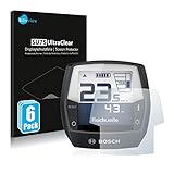 Savvies 6X Schutzfolie kompatibel mit Bosch Intuvia Performance Line (E-Bike Display) Displayschutz-Folie Ultra-transp