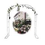 Gnova Rosenbogen,Garten Rankhilfe Kletterpflanzen,Breite 1.4m,1.8m,2m,2.4m,3m,3.5m,Gartenpergola,EisenTorbogen für Hochzeit Geburtstag Hochzeit Party Dek