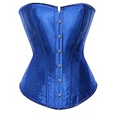 Damen Vintage Korsetts Satin Knochen Up Taille Trainer Steampunk Corselet Overbust Abnehmen Bustier Top GanzköRper Shaper Body Feste Kontrolle Shapewear Lifter Korsett Shapew