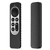 Silikonhülle für Apple TV 4K ，Apple TV Siri Remote 2nd Gen 2021 Leichte stoßfeste Remote (TV2-Black)