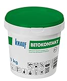 Knauf Betokontakt für eine verbesserte Haftung von Putzen, 1 kg – Putz-Grundierung für Beton, Haft-Grund vor dem Auftragen von Gips-Putz, Gipsdünn-Putz und Gipskalk