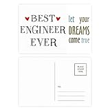 Postkarten-Set mit Aufschrift 'Best Engineer Ever', 20 Stück