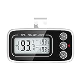 Kühlschrank Thermometer Digital Gefrierschrank Fridge Thermometer Kühlschrankthermometer Digital LCD Anzeige Gefrierschrank Thermometer mit Haken zum Ablesen der Temp