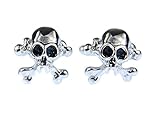 Miniblings Totenkopf Schädel Halloween Manschettenknöpfe - Handmade I Manschettenknopf Cufflinks Hemdknöpfe I schöne Holzbox inklusive - Totenkopf Schädel Hallow