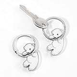 TROIKA POLAR BABY SCHLÜSSELANHÄNGER - KR8-03/WH - Schlüsselanhänger Eisbär-Baby - Metallguss - glänzend - verchromt - weiß - das Original von TROI